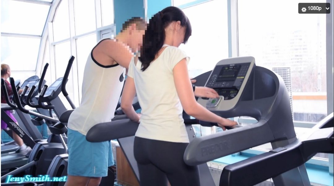 Model Jeny Smith Sexy Gym Workout Video